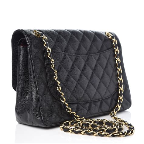 chanel jumbo caviar black price|CHANEL Caviar Quilted Jumbo Double Flap Black.